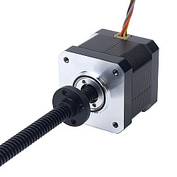 Nema 17 High Temp External Trapezoidal Linear Stepper Motor 1.68A Lead 4mm(0.15748") Screw Length 350mm