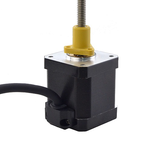 NEMA 17 External Acme Linear Stepper Motor 2.5A 48mm Stack Screw Lead 2.54mm(0.1) Lead Length 150mm - 17E19S2504GF5-150RS | StepperOnline AU