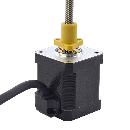 NEMA 17 External Acme Linear Stepper Motor 2.5A 48mm Stack Screw Lead 12.7mm(0.5) Lead Length 150mm - 17E19S2504WF5-150RS | StepperOnline AU