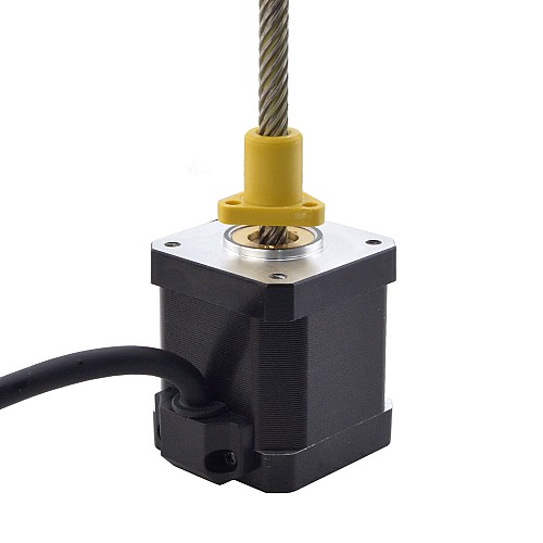 NEMA 17 External Acme Linear Stepper Motor 2.5A 48mm Stack Screw Lead 25.4mm(1) Lead Length 150mm - 17E19S2504YF5-150RS | StepperOnline AU