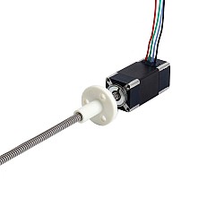 Nema 6 External Trapezoidal Linear Stepper Motor 0.3A 32mm Stack Screw Lead 2mm(0.07874") Lead Length 100mm