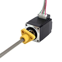 NEMA 8 External Trapezoidal Linear Stepper Motor 0.5A 28.2mm Stack Screw Lead 1mm(0.03937") Lead Length 100mm