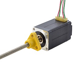 NEMA 8 External Trapezoidal Linear Stepper Motor 0.5A 38.2mm Stack Screw Lead 2mm(0.07874") Lead Length 100mm