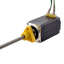 NEMA 8 External Trapezoidal Linear Stepper Motor 0.5A 38.2mm Stack Screw Lead 1mm(0.03937") Lead Length 100mm