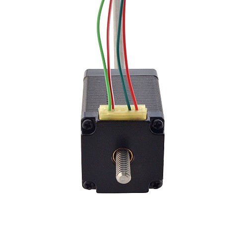 NEMA 11 Non-Captive Acme Linear Stepper Motor 1.0A 46mm Stack Screw Lead 1.27mm(0.05) Lead Length 200mm - 11N18S1004FD5-200RS | StepperOnline AU