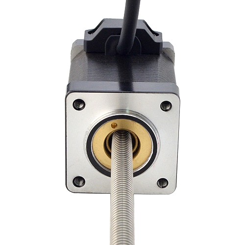 NEMA 14 Non-Captive Acme Linear Stepper Motor 1.5A 47mm Stack Screw Lead 1.27mm(0.05) Lead Length 200mm - 14N19S1504FF5-200RS | StepperOnline AU