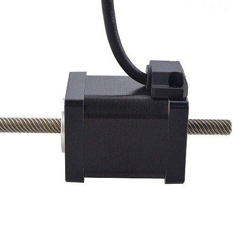 NEMA 14 Non-Captive Linear Stepper Motor 1.5A 47mm Stack Screw Lead 12.7mm(0.5) Lead Length 200mm - 14N19S1504WF5-200RS | StepperOnline AU