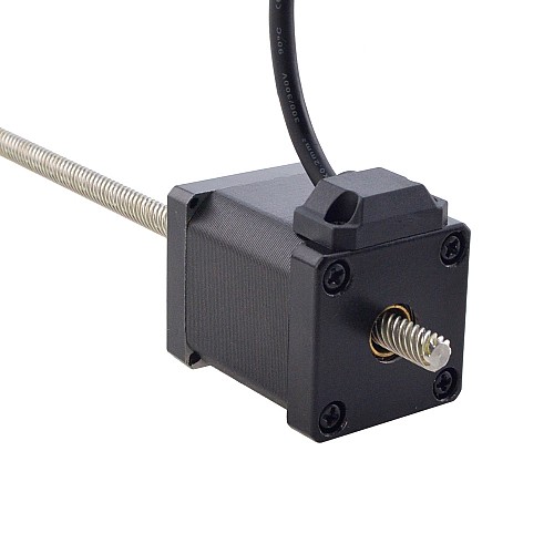 NEMA 14 Non-Captive Linear Stepper Motor 1.5A 47mm Stack Screw Lead 12.7mm(0.5) Lead Length 200mm - 14N19S1504WF5-200RS | StepperOnline AU