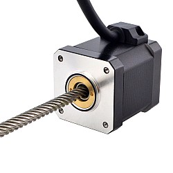 NEMA 17 Non-Captive Acme Linear Stepper Motor 2.5A 48mm Stack Screw Lead 25.4mm(1") Lead Length 200mm