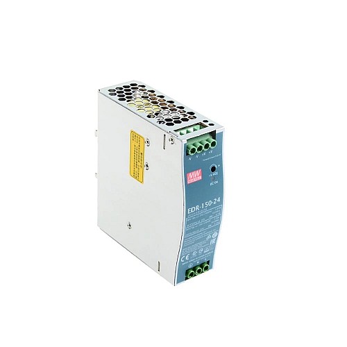 EDR-150-24 MEANWELL 150W 24VDC 5.2A 115VAC/6.5A 230VAC Single Output Industrial DIN RAIL - EDR-150-24 | StepperOnline AU