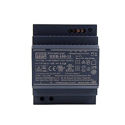 HDR-100-15 MEANWELL 92W 15VDC 6.13A 115/230VAC Ultra Slim Step Shape DIN Rail Power Supply