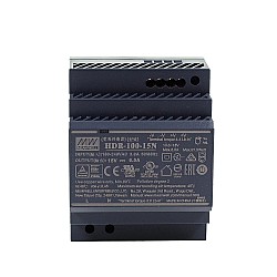 HDR-100-15N MEANWELL 97.5W 15VDC 6.5A 115/230VAC Ultra Slim Step Shape DIN Rail Power Supply