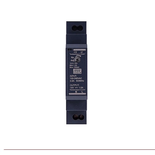 HDR-15-15 MEANWELL 15W 15VDC 1A 115/230VAC Ultra Slim Step Shape DIN Rail Power Supply - HDR-15-15 | StepperOnline AU