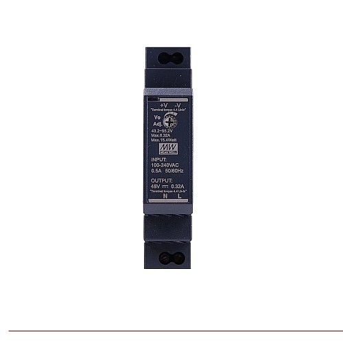 HDR-15-48 MEANWELL 15.4W 48VDC 0.32A 115/230VAC Ultra Slim Step Shape DIN Rail Power Supply - HDR-15-48 | StepperOnline AU