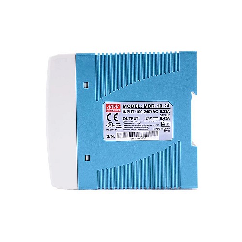 MDR-10-24 MEANWELL 10W 24VDC 0.42A 115/230VAC DIN Rail Power Supply - MDR-10-24 | StepperOnline AU