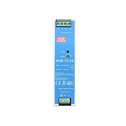 NDR-75-48 MEANWELL 76.8W 48VDC 1.6A 115/230VAC Single Output Industrial DIN RAIL