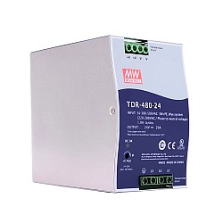 TDR-480-24 MEANWELL 480W 24VDC 20A 400/500VAC Slim Three Phase Industrial DIN Rail With PFC Function