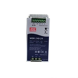 WDR-240-24 MEANWELL 240W 24VDC 10A 230/400VAC UltraWide Input Industrial DIN Rail Power Supply