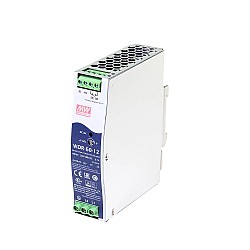 WDR-60-12 MEANWELL 60W 12VDC 5A 230/400VAC UltraWide Input Industrial DIN Rail Power Supply