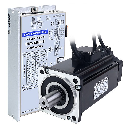 DSY Series 1000W RS485 DC Servo Motor 24-70VDC 3.20Nm w/ Brake 3000rpm 17-Bit Incremental Encoder IP65 - DSY-RS1000L2B2-M17S | StepperOnline AU