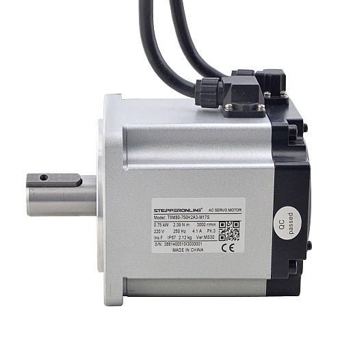 T6 Series 750W AC Servo Motor Kit 3000rpm 2.39Nm 17-Bit Encoder IP65 - T6-RS750H2A3-M17S | StepperOnline AU