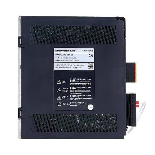 T7 Series EtherCAT 750W AC Servo Motor Kit 3000rpm 2.39Nm 23-Bit Encoder IP67 - T7-EC750H2A1-M23 | StepperOnline AU