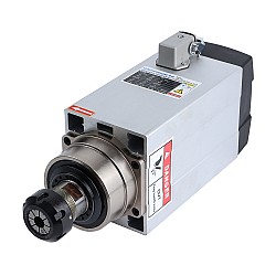 Square Spindle Motor Air Cooled 380V 4.5KW 18000RPM 300Hz ER32 Collet CNC Engraving Router Milling Grinding Machine STEPPERONLINE CNC VFD Motor 380V AC Spindle 4 Bearings