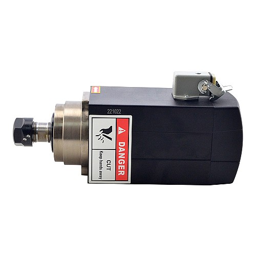 Square Spindle Motor Air Cooled 110V 1.5KW 24000RPM 400Hz ER20 Collet CNC Engraving Router Milling Grinding Machine STEPPERONLINE CNC VFD Motor 110V AC Spindle 4 Bearings - GDZ93x82-1.5A4 | StepperOnline AU