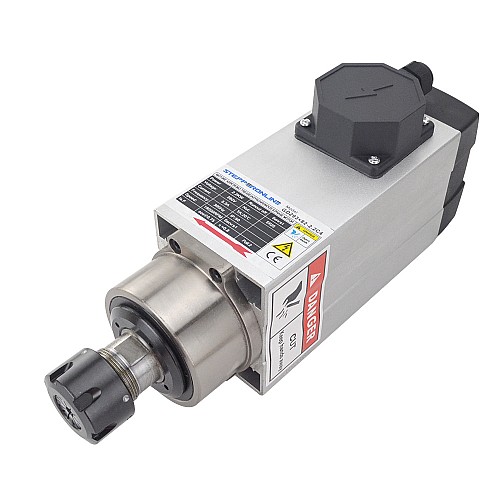 CNC Spindle Motor Air Cooled 380V 2.2KW 18000RPM 300Hz ER25 Collet - GDZ93x82-2.2C4 | StepperOnline AU