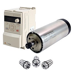 220V 1.5KW Φ80x193.5mm Air Cooled Spindle Motor and 2HP 1.5KW 7.0A Variable Frequency Drive Kit