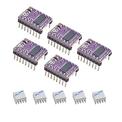 DRV8825 Stepper Motor Driver Module with Heat Sink for 3d Printer Reprap (Pack of 5 Pcs)