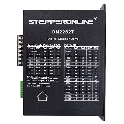 Digital Stepper Driver 0.5-8.2A 180-240VAC for Nema 34,42 Stepper Motor - DM2282T | StepperOnline AU