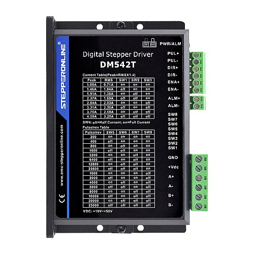 1 Axis Stepper CNC Kit 3.0Nm(425oz.in) Nema 23 Stepper Motor & Driver & Power Supply - 1-DM542T-S30 | StepperOnline AU