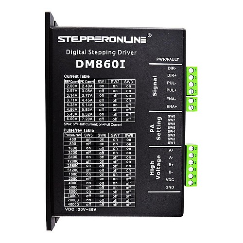 1 Axis Stepper CNC Kit 8.0Nm(1132.89oz.in) Nema 34 Stepper Motor & Driver & 60V Power Supply - 1-DM860I-S80 | StepperOnline AU