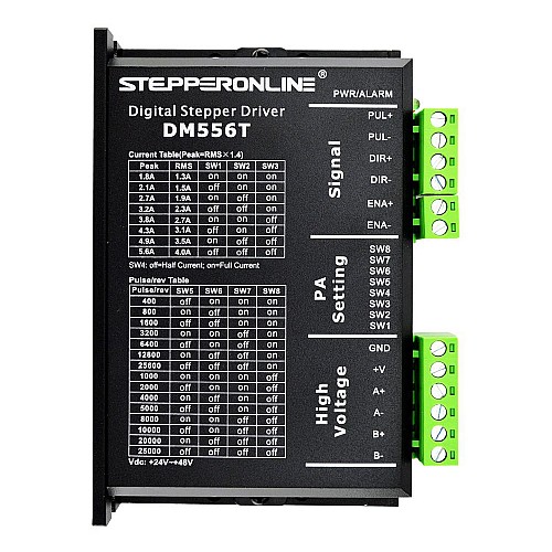 Digital Stepper Driver 1.8-5.6A 20-50VDC for Nema 23, 24, 34 Stepper Motor - DM556T | StepperOnline AU