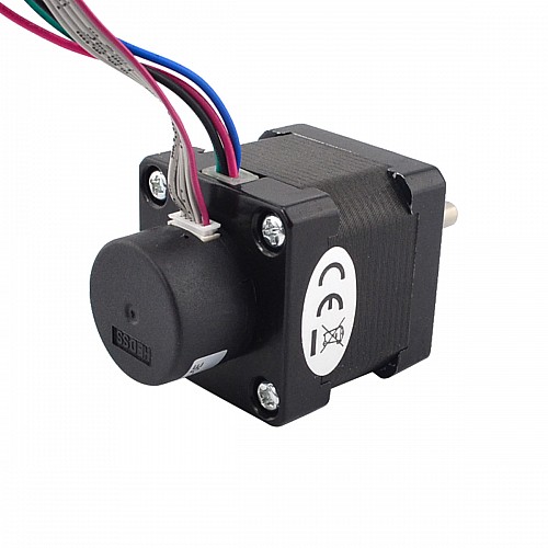 Nema 14 Closed Loop Stepper Motor 18Ncm(25.5oz.in) Encoder 300PPR - 14HS13-0804D-E22-300 | StepperOnline AU