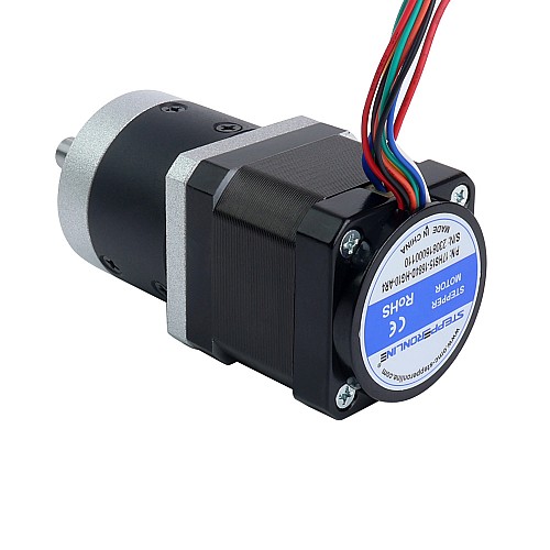 Nema 17 Stepper Motor with  Gearbox Gear Ratio 10:1 & Magnetic Encoder 1000PPR(4000CPR) - 17HS15-1684D-HG10-AR4 | StepperOnline AU