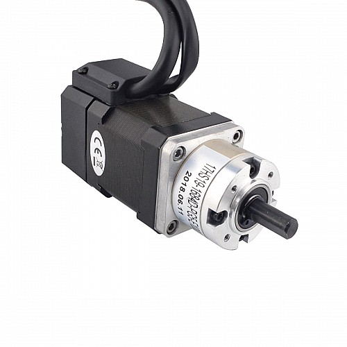 Nema 17 Closed-loop Geared Stepper L=48mm Gear Raio 5:1 Encoder 1000PPR(4000CPR) - 17HS19-1684D-PG5-E1000 | StepperOnline AU