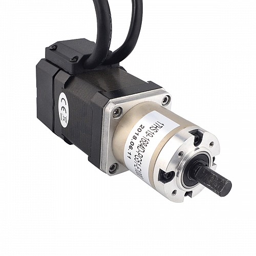 Nema 17 Closed-loop Geared Stepper L=48mm Gear Raio 51:1 Encoder 1000PPR(4000CPR) - 17HS19-1684D-PG51-E1000 | StepperOnline AU