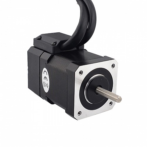 Nema 17 Closed Loop Stepper Motor 59Ncm(83.55oz.in) w/ Encoder 1000PPR(4000CPR) - 17HS19-2004D-E1000 | StepperOnline AU