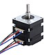 Nema 16 Assembled Motor w/ Hollow & Solid Shaft Bipolar 1.8deg 8Ncm(11.33oz.in) 0.3A 39x39x40mm 4 Wires - 16HS16-0304S-C1 | StepperOnline AU