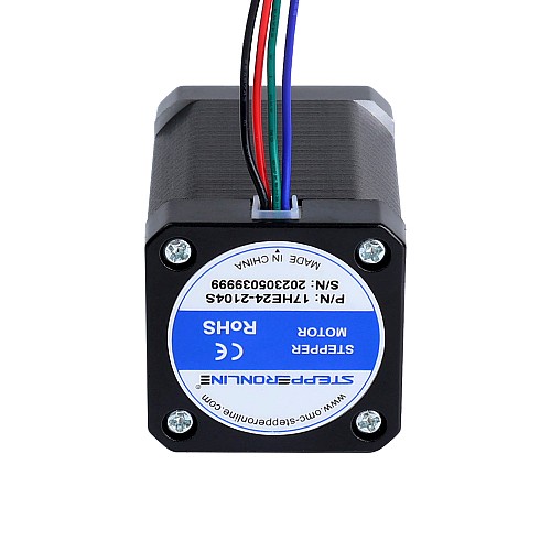 E Series Nema 17 Stepper Motor 1.8deg 60Ncm(84.97oz.in) 2.1A 42x42x60mm 4 Wires - 17HE24-2104S | StepperOnline AU