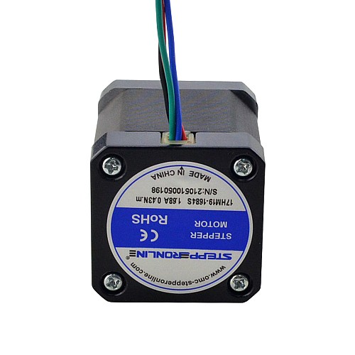 Nema 17 Bipolar 0.9deg 44Ncm(62.3oz.in) 1.68A 42x42x48mm 4 Wires - 17HM19-1684S | StepperOnline AU