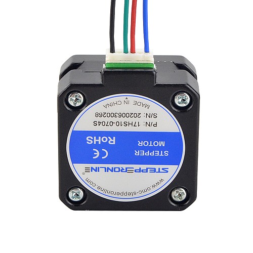 Nema 17 Bipolar 1.8deg 13Ncm(18.41oz.in) 0.7A 42x42x25mm 4 Wires - 17HS10-0704S | StepperOnline AU