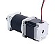 Nema 23 Stepper Motor L=55mm Gear Ratio 100:1 High Precision Planetary Gearbox - 23HS22-2804S-HG100 | StepperOnline AU