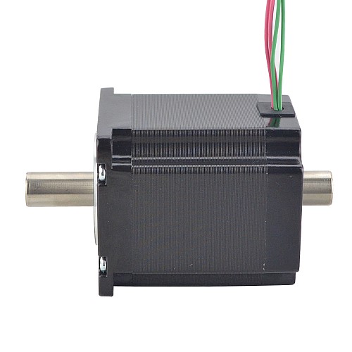 Dual Shaft Nema 23 Hollow Shaft Stepper Motor Bipolar 1.45Nm(205.38oz.in) 2.0A 57x57x65mm - 23HS26-2004H | StepperOnline AU