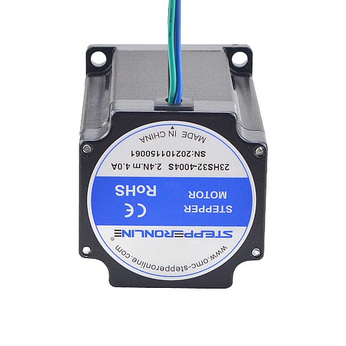 Nema 23 Stepper Motor 2.4Nm(339.87oz.in) 4A 57x57x82mm 8mm Shaft 4 Wires - 23HS32-4004S | StepperOnline AU