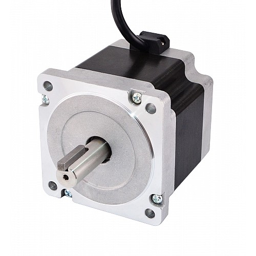 Keyway Dual Shaft Nema 34 CNC Stepper Motor 4.5Nm(637.25oz.in) 5.5A 86x86x80mm - 34HS31-5504D | StepperOnline AU