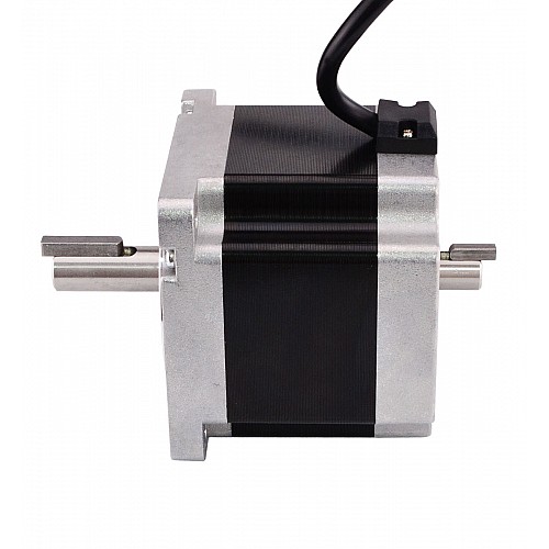 Keyway Dual Shaft Nema 34 CNC Stepper Motor 4.5Nm(637.25oz.in) 5.5A 86x86x80mm - 34HS31-5504D | StepperOnline AU