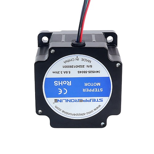 S Series Nema 34 Stepper Motor Bipolar 1.8deg 3.3Nm(467.32oz.in) 5.6A 86x86x64mm 4 Wires - 34HS25-5604S | StepperOnline AU